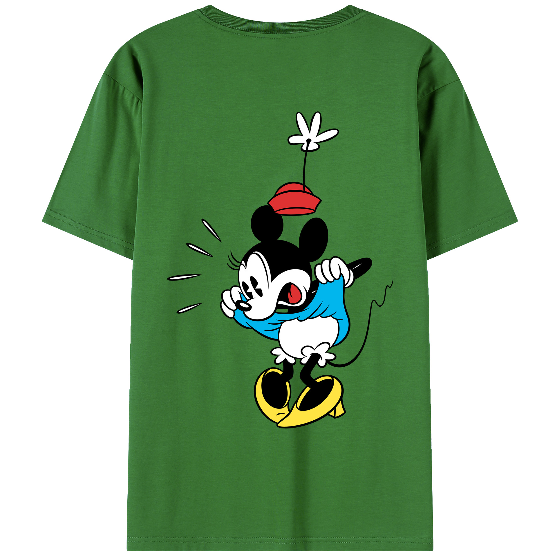 （画像用） ミッキーマウス Mickey Mouse レディース半袖Tシャツ(バックプリント)